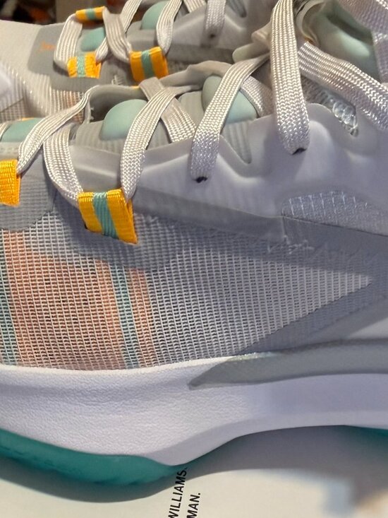 Air Jordan Zion 1 White Laser Orange Turquoise Men 11.5 / Women 13 main image 7